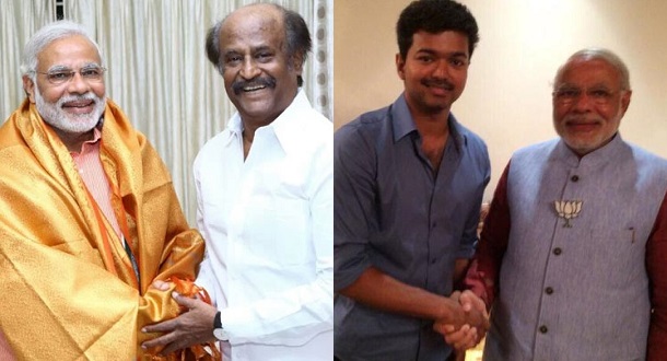 Rajinikanth and Vijay greet Narendra Modi - Only Kollywood