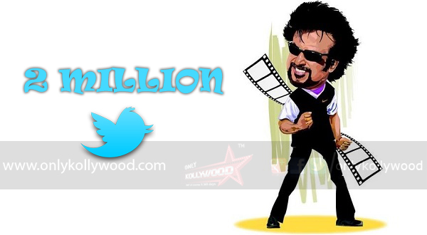 Rajinikanth 2 million followers twitter