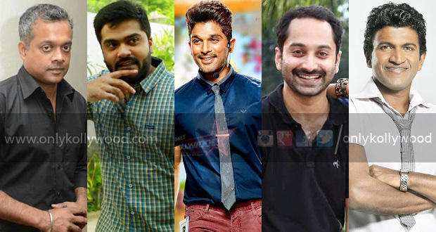 Gautham menon Allu Arjun Simbu STR Fahadh Faasil Puneeth Rajkumar copy