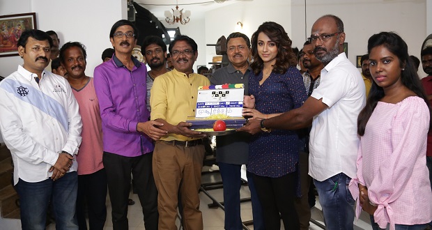 Trisha and Radharavi start shooting for Sathuranga Vettai 2