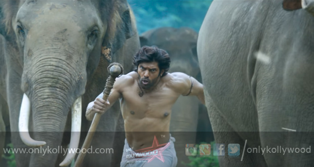 Climax of Arya's Kadamban shot with 70 elephants